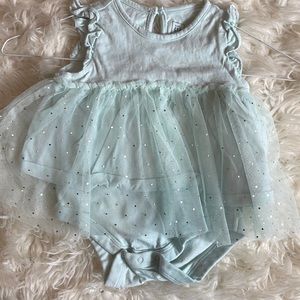 Mint green with silver